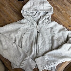 Lululemon Light Grey Full-Zip Scuba